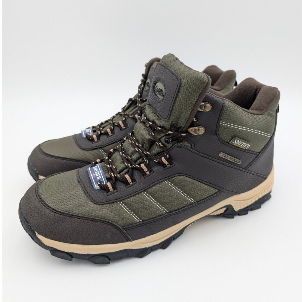 Smith’s Workwear Waterproof Hiker Trail Boots Men's Green Size US11 EU44